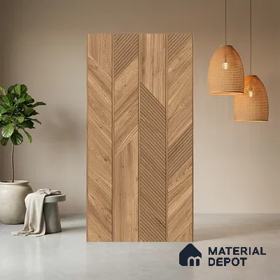 Wooden Look LM 20185 8 ft x 4 ft Texture Finish Decorative Laminate - 1 mm | Suitable for TV Unit, Wardrobe, Kitchen Cabinets