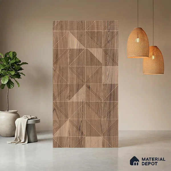 Patterned Look LM 20195 8 ft x 4 ft Texture Finish Decorative Laminate - 1 mm | Suitable for Bedroom, TV Unit, Wardrobe