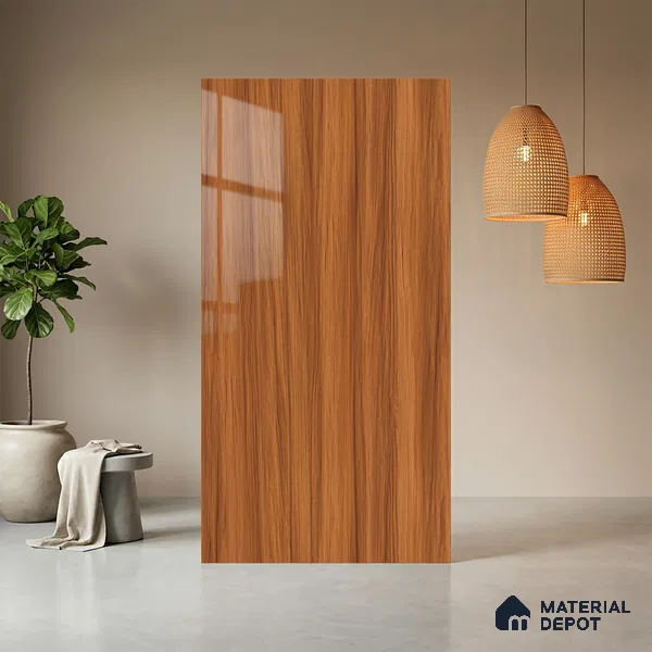 Wooden Look LM 20226 8 ft x 4 ft High Gloss Finish Decorative Laminate - 1 mm | Suitable for TV Unit, Wardrobe, Kitchen Cabinets