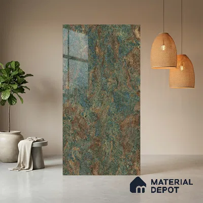Brown Marble Look LM 20992 8 ft x 4 ft High Gloss Finish Decorative Laminate - 1 mm | Suitable for TV Unit, Wardrobe, Kitchen Cabinets