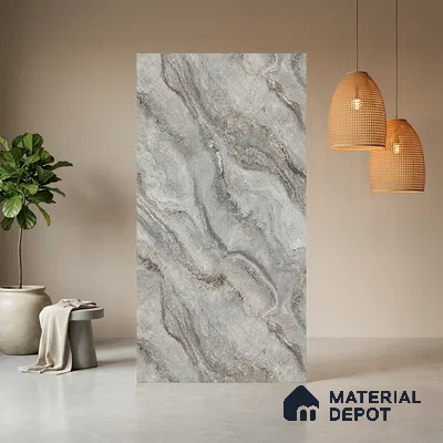 Grey Textured Solid Look LM 20995 8 ft x 4 ft Texture Finish Decorative Laminate - 1 mm | Suitable for TV Unit, Wardrobe, Kitchen Cabinets