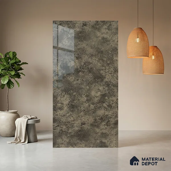 Stone Look LM 21021 8 ft x 4 ft High Gloss Finish Decorative Laminate - 1 mm | Suitable for TV Unit, Wardrobe, Kitchen Cabinets