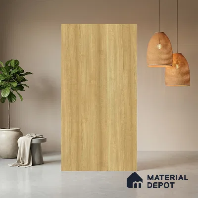 Wooden Look LM 21040 8 ft x 4 ft Suede Finish Decorative Laminate - 1 mm | Suitable for TV Unit, Wardrobe, Kitchen Cabinets