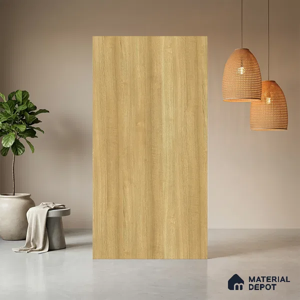 Wooden Look LM 21040 8 ft x 4 ft Suede Finish Decorative Laminate - 1 mm | Suitable for TV Unit, Wardrobe, Kitchen Cabinets