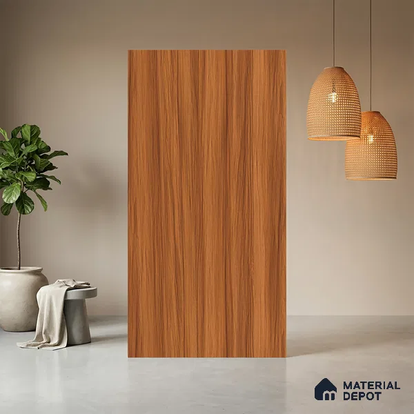 Wooden Look LM 21041 8 ft x 4 ft Suede Finish Decorative Laminate - 1 mm | Suitable for TV Unit, Wardrobe, Kitchen Cabinets
