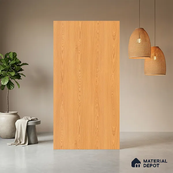 Wooden Look LM 21044 8 ft x 4 ft Suede Finish Decorative Laminate - 1 mm | Suitable for TV Unit, Wardrobe, Kitchen Cabinets