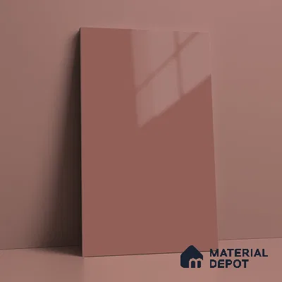 LM 21046 Dusty Rose Pink High Gloss Finish 8 ft x 4 ft Decorative Laminate - 1 mm | Suitable for Living Room, Kitchen, Office
