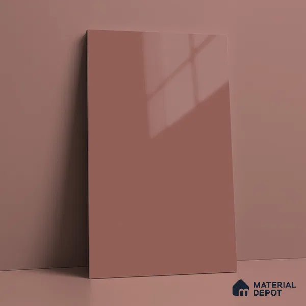 LM 21046 Dusty Rose Pink High Gloss Finish 8 ft x 4 ft Decorative Laminate - 1 mm | Suitable for Living Room, Kitchen, Office