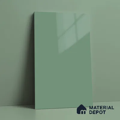 LM 21048 Cyan High Gloss Finish 8 ft x 4 ft Decorative Laminate - 1 mm | Suitable for Living Room, Kitchen, Office