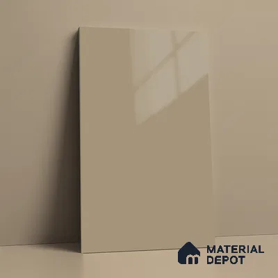 LM 21061 Taupe Beige High Gloss Finish 8 ft x 4 ft Decorative Laminate - 1 mm | Suitable for Living Room, Kitchen, Office