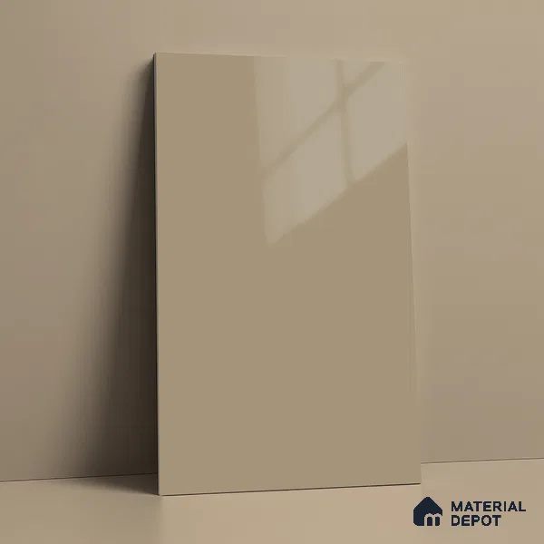 LM 21061 Taupe Beige High Gloss Finish 8 ft x 4 ft Decorative Laminate - 1 mm | Suitable for Living Room, Kitchen, Office