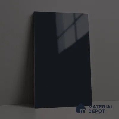LM 21070 Midnight Navy High Gloss Finish 8 ft x 4 ft Decorative Laminate - 1 mm | Suitable for Living Room, Kitchen, Office