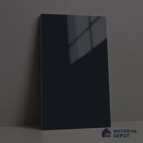 LM 21070 Midnight Navy High Gloss Finish 8 ft x 4 ft Decorative Laminate - 1 mm | Suitable for Living Room, Kitchen, Office