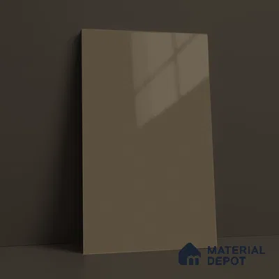 Taupe Brown Solid Color Acrylic Laminate LM 24327 8 ft x 4 ft High Gloss Finish - 1.5 mm | Matching Edgeband code - EB 02117 | Suitable for Living Room, Kitchen, Office