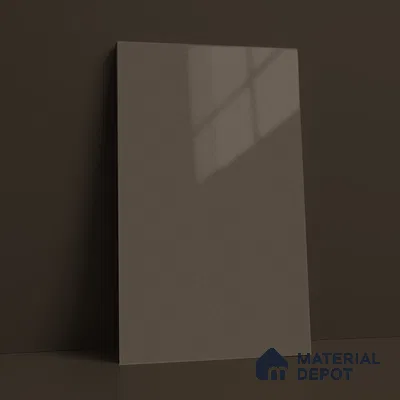 Taupe Grey Solid Color Acrylic Laminate LM 24328 8 ft x 4 ft High Gloss Finish - 1.5 mm | Matching Edgeband code - EB 02118 | Suitable for Living Room, Kitchen, Office