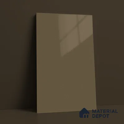 Taupe Brown Solid Color Acrylic Laminate LM 24329 8 ft x 4 ft High Gloss Finish - 1.5 mm | Matching Edgeband code - EB 02119 | Suitable for Living Room, Kitchen, Office