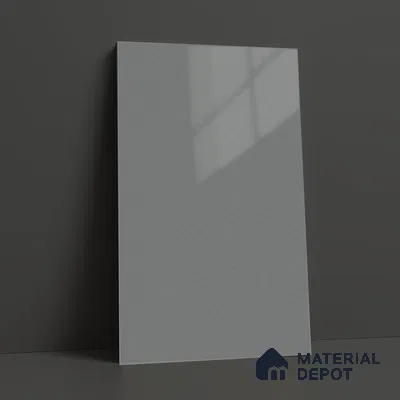 Light Grey Solid Color Acrylic Laminate LM 24334 8 ft x 4 ft High Gloss Finish - 1.5 mm | Matching Edgeband code - EB 02124 | Suitable for Living Room, Kitchen, Office