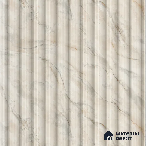 LM 26388 Flutura Elegance Silver 8 ft x 4 ft High Gloss Finish Acrylic Laminate - 1.5 mm | Suitable for TV Unit, Wardrobe, Cabinets | Image 01