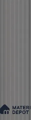 Grey Plain Colour Louver PN 00626 8 ft x 4 inch Charcoal Panel - 11 mm | Suitable for Feature Wall, TV Unit & Living Room | Width is Subjected to 5% Variation