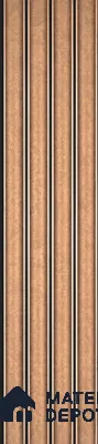 PN 06807 8 ft x 5 inch Charcoal Louvers/Panels - 12 mm