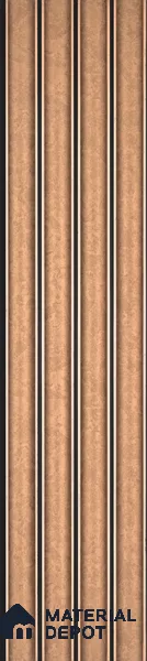PN 06807 8 ft x 5 inch Charcoal Louvers/Panels - 12 mm