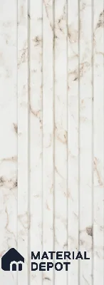 Ivory Beige Marble Look PN 06883 9.2 ft x 6.1 inch Charcoal Panel - 16 mm | Suitable for Living Room, Bedroom & TV Cabinet | Width is Subjected to 5% Variation
