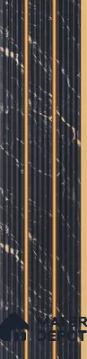 Graphite Black Marble Look PN 07445 8 ft x 4.8 inch PVC Panel - 10 mm | Suitable for Living Room, Bedroom & Office | Width is Subjected to 5% Variation