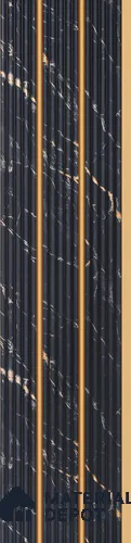 PN 07445 Marble Look Louver 8 ft x 0.4 ft Texture Finish  - 10 mm | Suitable for Feature Wall, TV Unit & Living Room