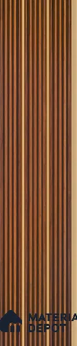 PN 07448 Wood Look Louver 8 ft x 0.4 ft Texture Finish  - 10 mm | Suitable for Feature Wall, TV Unit & Living Room