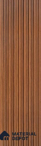 Brown Wood PN 07682 9.1 ft x 5 inch Charcoal Louvers/Panels - 12 mm | Suitable for Feature Wall, TV Unit & Living Room | Width is Subjected to 5% Variation