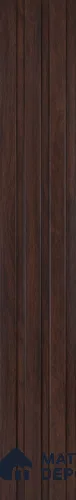 Brown Wood PN 07692 9.1 ft x 5 inch Charcoal Louvers/Panels - 12 mm | Suitable for Feature Wall, TV Unit & Living Room | Width is Subjected to 5% Variation
