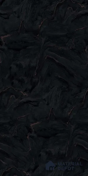 LM 23546 (SPU 7282) Jet Black Marble 8 ft x 4 ft Silky PU Finish Decorative Laminate - 1 mm | Suitable for TV Unit, Wardrobe, Kitchen Cabinets