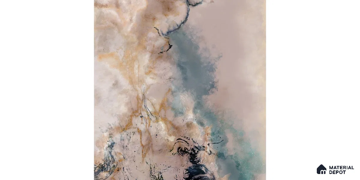 Amara, Abstract Wallpaper Design for Rooms, Customised Sukoon Series Canvas Abstract Design (Customised Size Wallpaper)