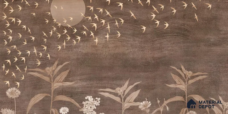 Arzoo, Abstract Theme Room Wallpaper, Customised Sukoon Series Canvas Abstract Design (Customised Size Wallpaper)