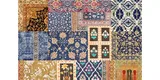 A close-up of aBanaras, Indian Carpet Design Customised Wallpaper Sukoon Series Patterned Design (Customised Size Wallpaper) with a finish available at Material Depot in Bangalore