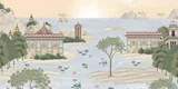A close-up of aDream Palace, a Fusion Theme Wallpaper for Homes, Customised Sukoon Series Patterned Design (Customised Size Wallpaper) with a finish available at Material Depot in Bangalore