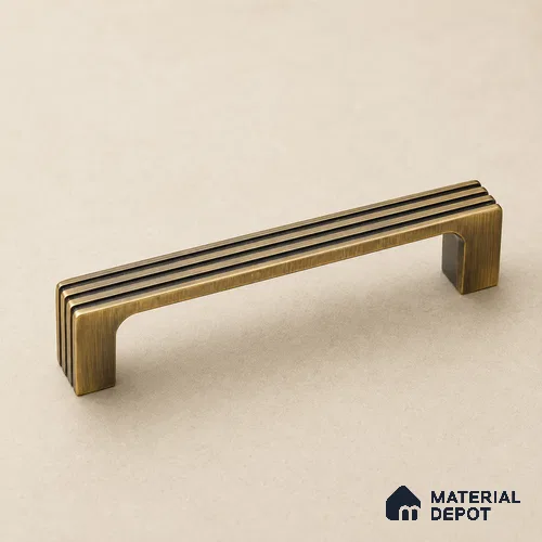 Ottr Zinc Cabinet Handle HA 00138 N Antique Brass Finish - 160mm | 2 Years Warranty