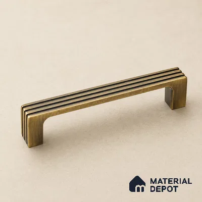 Ottr Zinc Cabinet Handle HA 00138 M Antique Brass Finish - 96mm | 2 Years Warranty