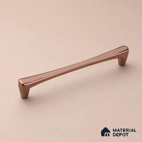 Ottr Zinc Cabinet Handle HA 00140 E Rose Gold Finish - 96mm | 2 Years Warranty