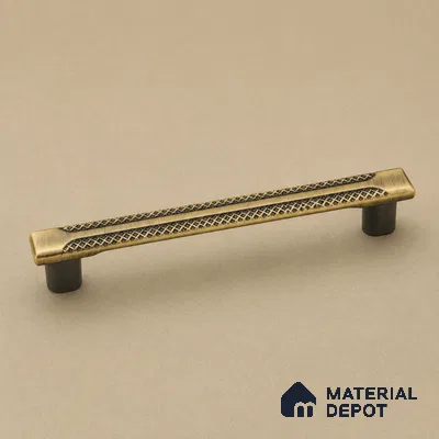 Ottr Zinc Cabinet Handle HA 00143 M Antique Brass Finish - 96mm | 2 Years Warranty