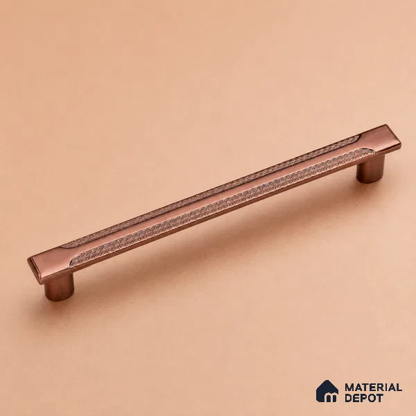 Ottr Zinc Cabinet Handle HA 00143 B Rose Gold Finish - 160mm | 2 Years Warranty