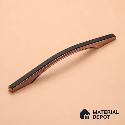 Ottr Zinc Cabinet Handle HA 00144 L Rose Gold Black Finish - 288mm | 2 Years Warranty