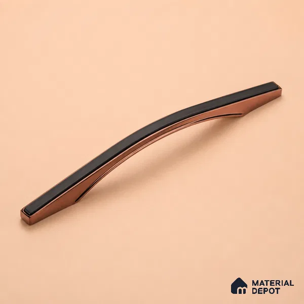 Ottr Zinc Cabinet Handle HA 00144 I Rose Gold Black Finish - 96mm | 2 Years Warranty