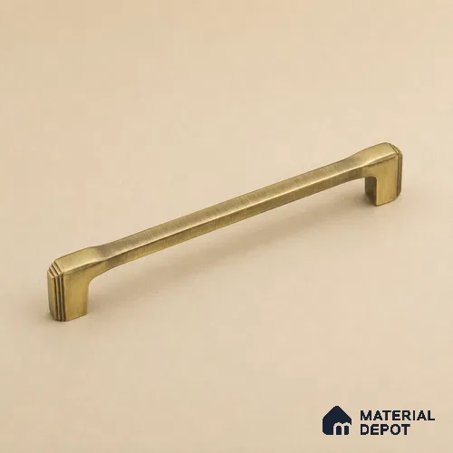Ottr Zinc Cabinet Handle HA 00145 D Antique Brass Finish - 288mm | 2 Years Warranty