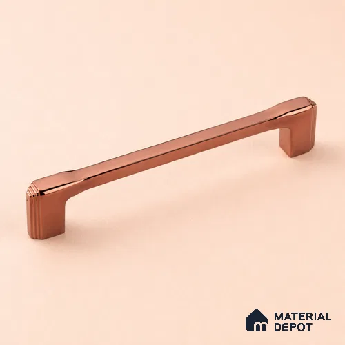Ottr Zinc Cabinet Handle HA 00145 G Rose Gold Finish - 224mm | 2 Years Warranty