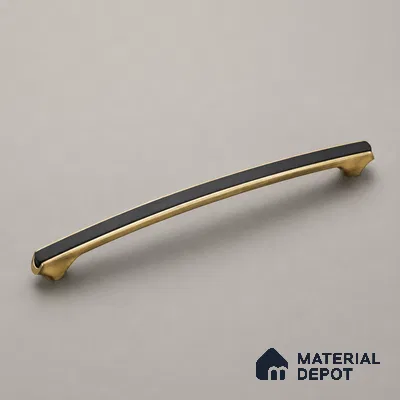 Ottr Zinc Cabinet Handle HA 00148 P Antique Brass Black Finish - 288mm | 2 Years Warranty