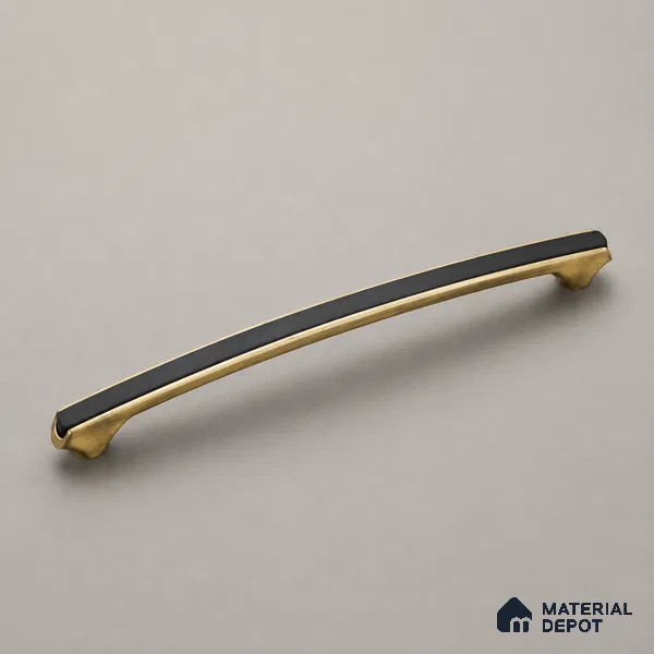 Ottr Zinc Cabinet Handle HA 00148 P Antique Brass Black Finish - 288mm | 2 Years Warranty