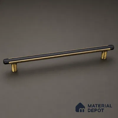 Ottr Zinc Cabinet Handle HA 00149 M Antique Brass Black Finish - 96mm | 2 Years Warranty
