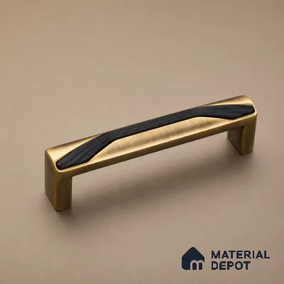 Ottr Zinc Cabinet Handle HA 00150 M Antique Brass Black Finish - 96mm | 2 Years Warranty
