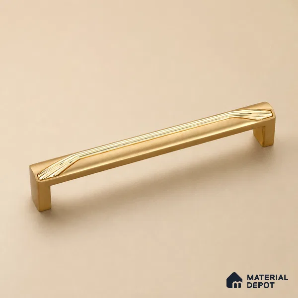 Ottr Zinc Cabinet Handle HA 00150 K Gold Dual Tone Finish - 224mm | 2 Years Warranty